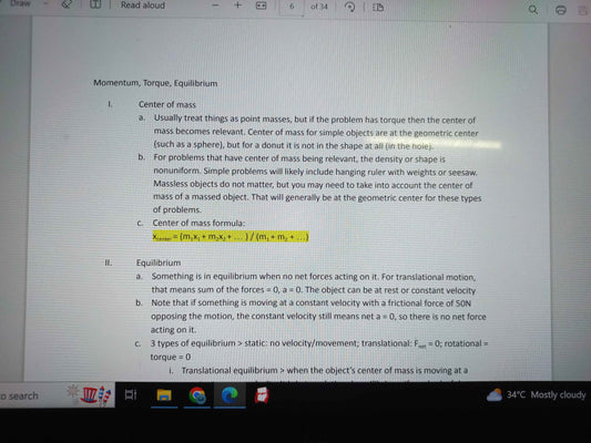 MCAT Physics Short Notes -Problem Solving Strategies