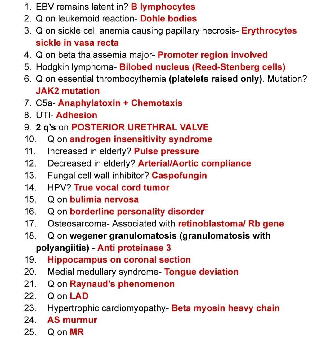 USMLE Step 1 September-October Recalls 2023