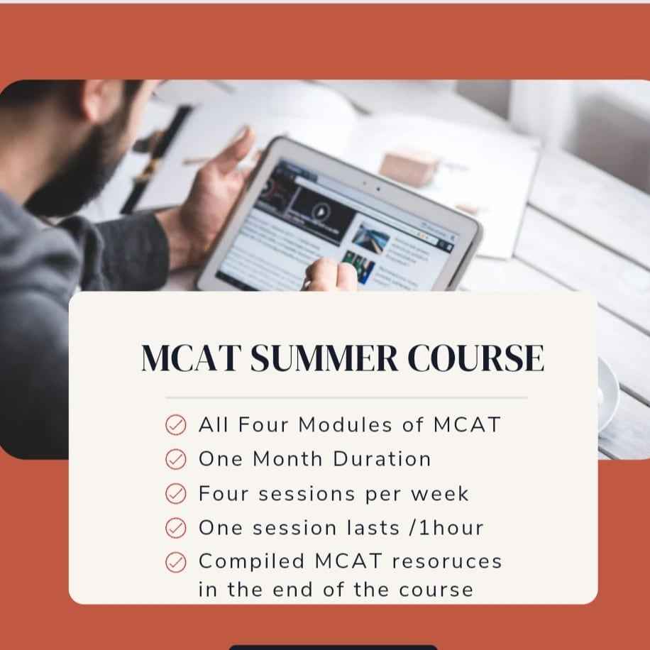 MCAT One-on-One Tutoring: Annual Summer Course with Personalized Sessions