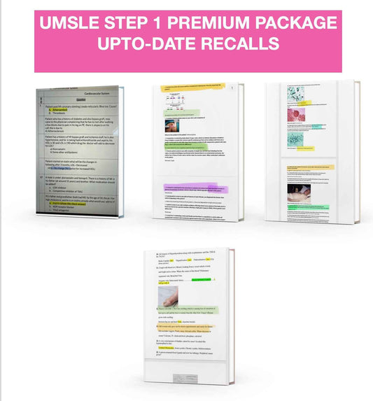 Master Your USMLE Step 1 Journey: Premium 2025-2026 Package with Recalls, Past Papers, and Bonus Materials!"