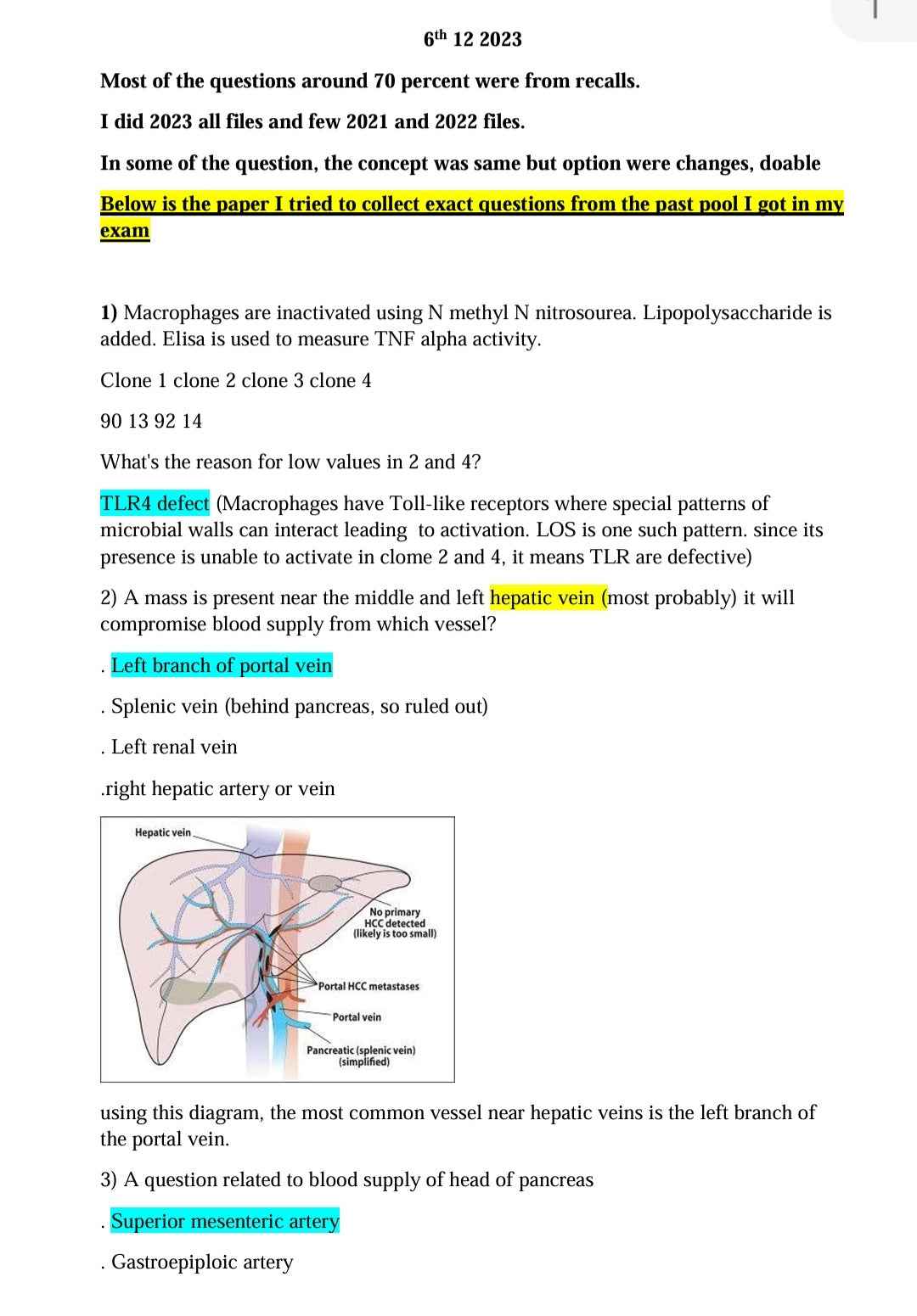 USMLE Step 1 Recalls & Past Papers - December 2023 Edition
