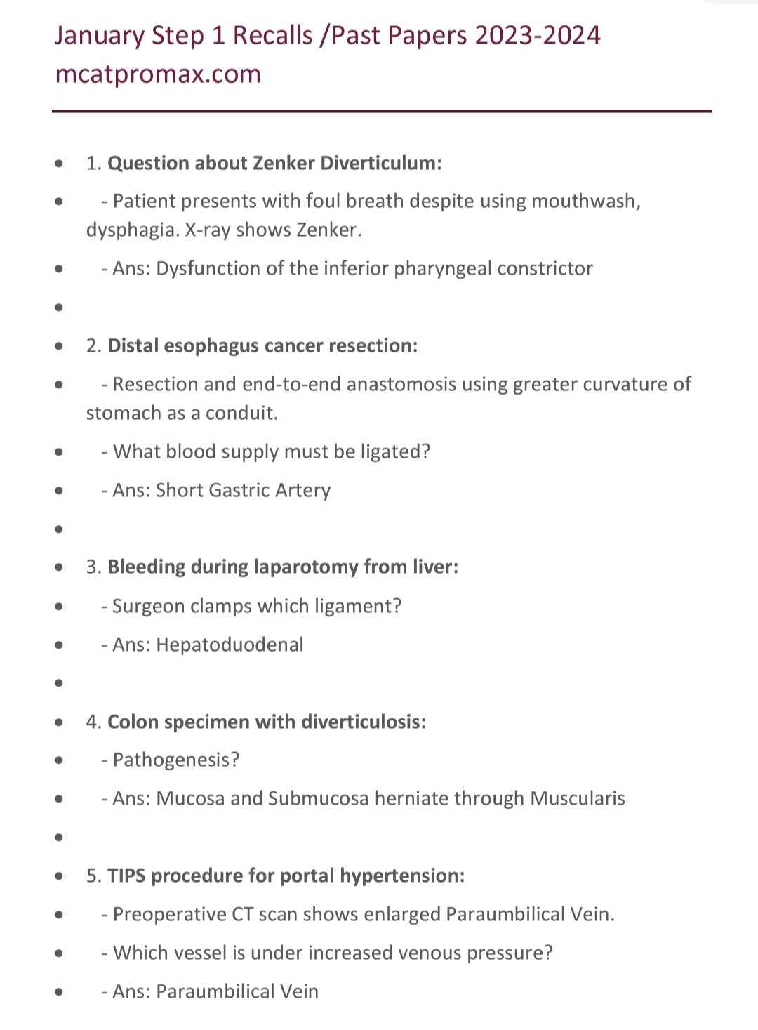 "Master the USMLE Step 1 with January 2024 Recalls & Past Papers Package – Your Key to Success!"