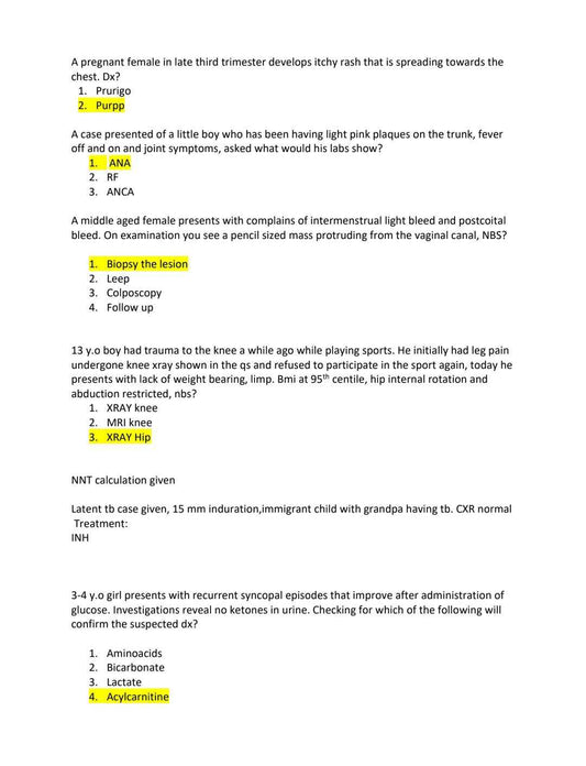 Step 2CK Recalls/Biopsies/Past Till July 20th 2023 - 15 Comprehensive Study Files