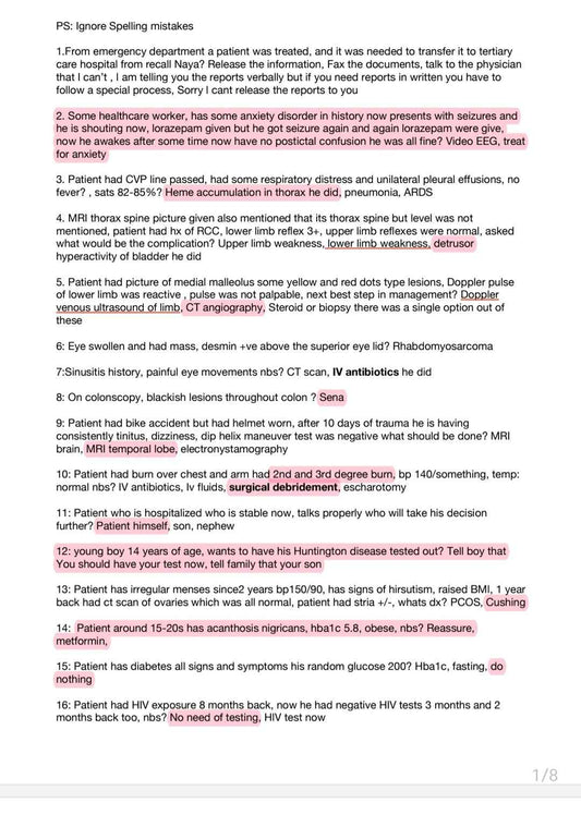 Step 2CK August 2023 Recalls /Biopsies