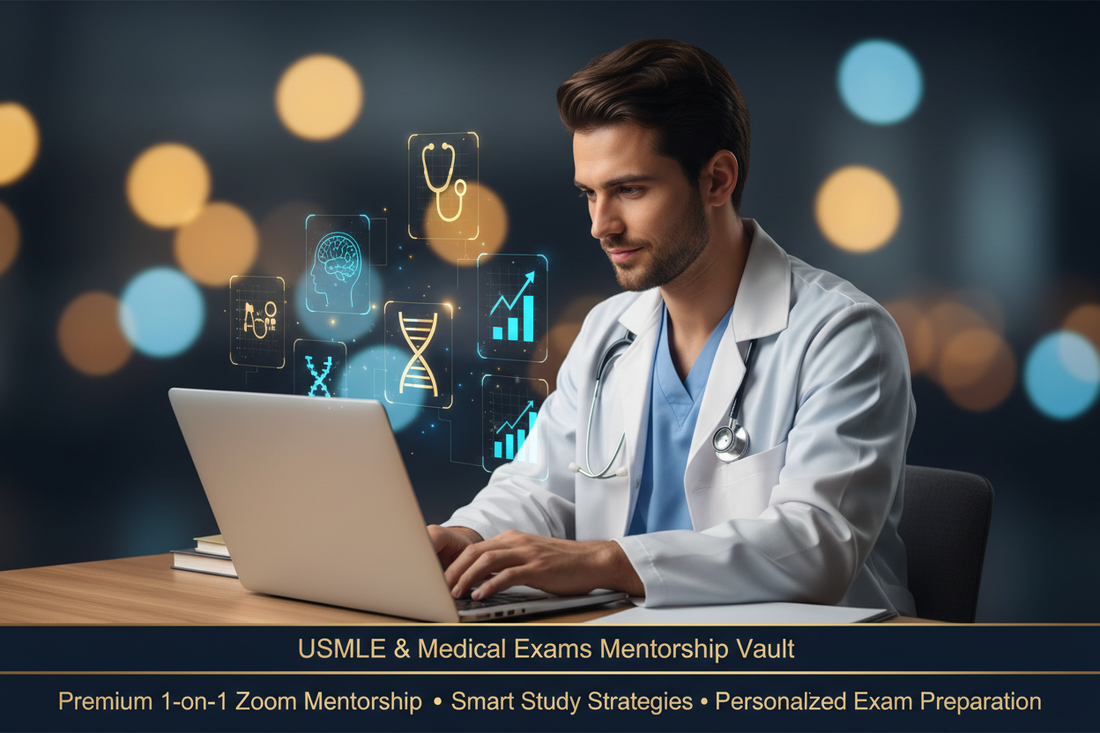 USMLE & Medical Exams Mentorship Vault  Premium 1-on-1 Zoom Mentorship • Smart Study Strategies • Personalized Exam Preparation