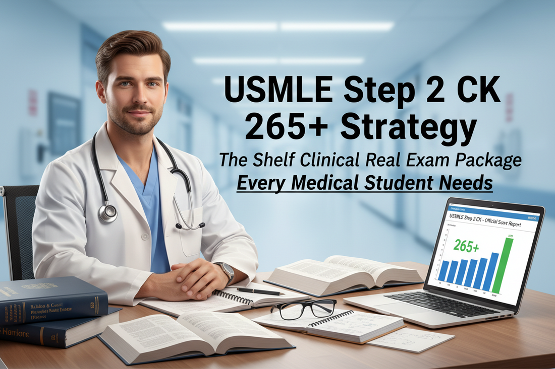 How to Score 265+ on USMLE Step 2 CK Using the Shelf Clinical Real Exam Package (Surgery, Pediatrics, Neurology, OB/GYN, Family Medicine, Internal Medicine & Psychiatry)
