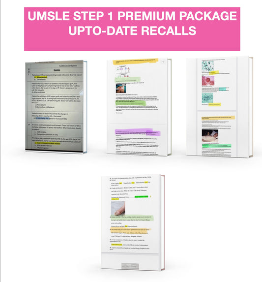 Master Your USMLE Step 1 Journey: Premium 2024-2025 Package with Recalls, Past Papers, and Bonus Materials!"