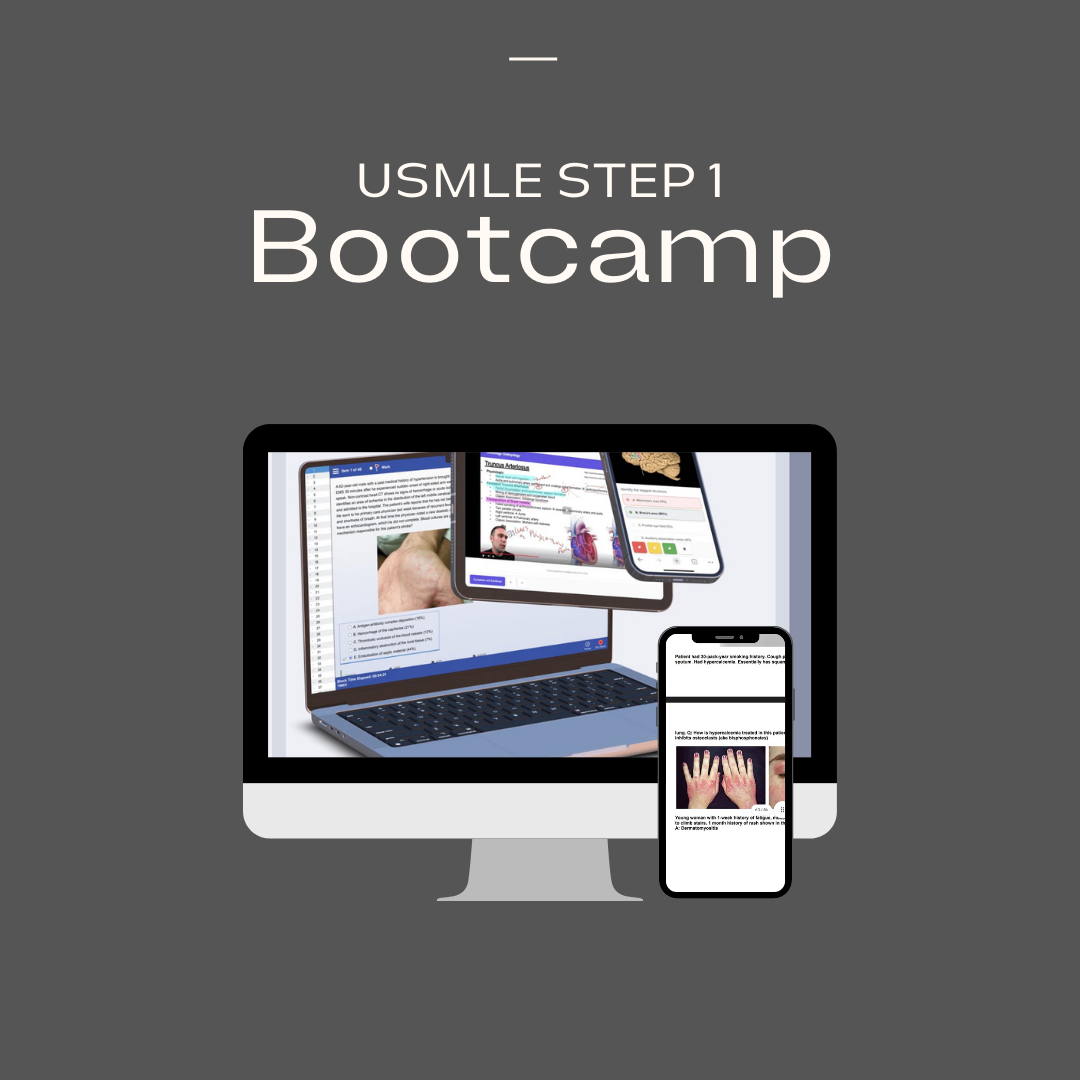 USMLE Step 1 Boot Camp – Comprehensive Online Course with Updated Recalls, Study Guides, and 24/7 Guidance